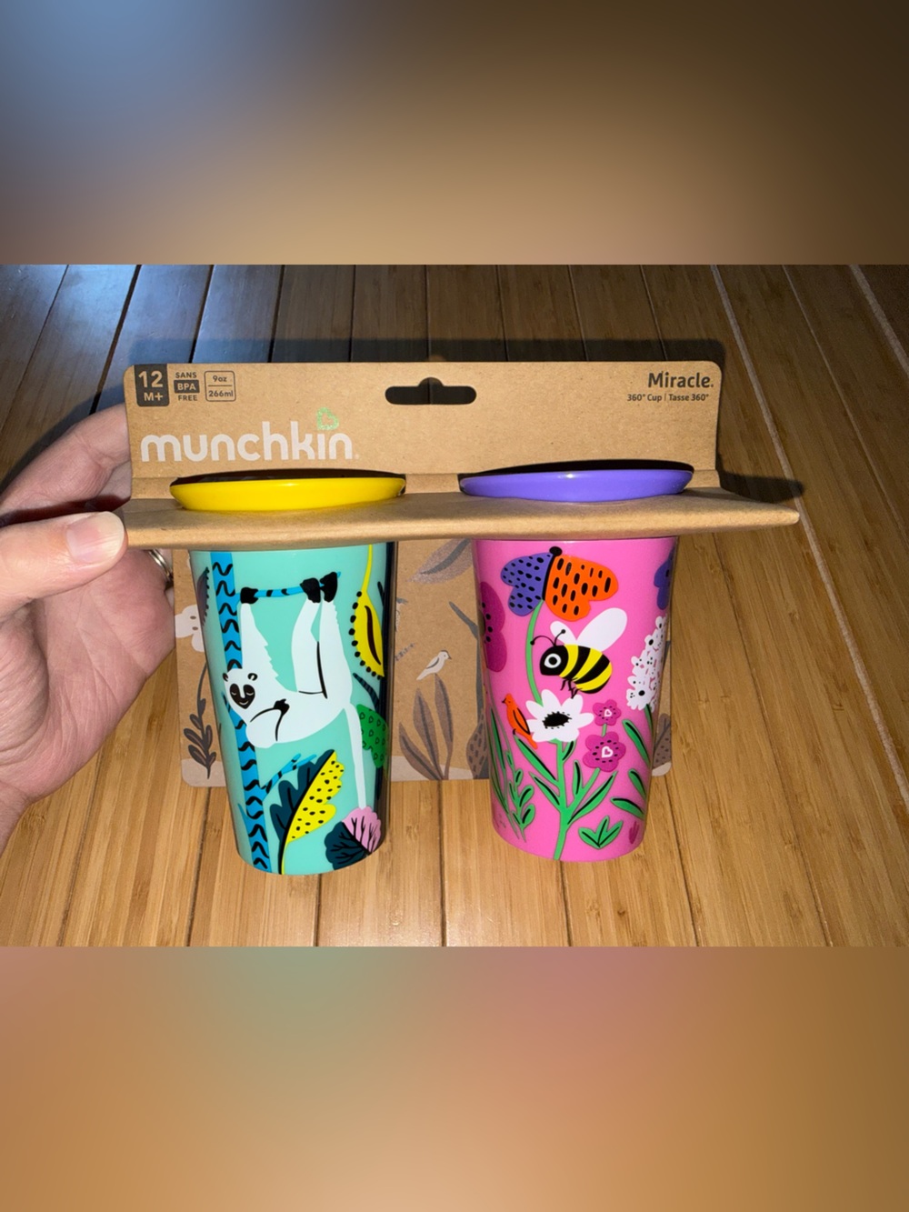 Munchkin Miracle 360° WildLove Spoutless Sippy Cup 2-Pack